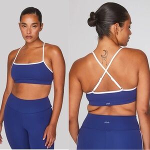 Joja LARGE Topspin Sports Bra in Haven blue contour